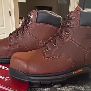 Wolverine Men's Dark Brown Leather Boots 10.5